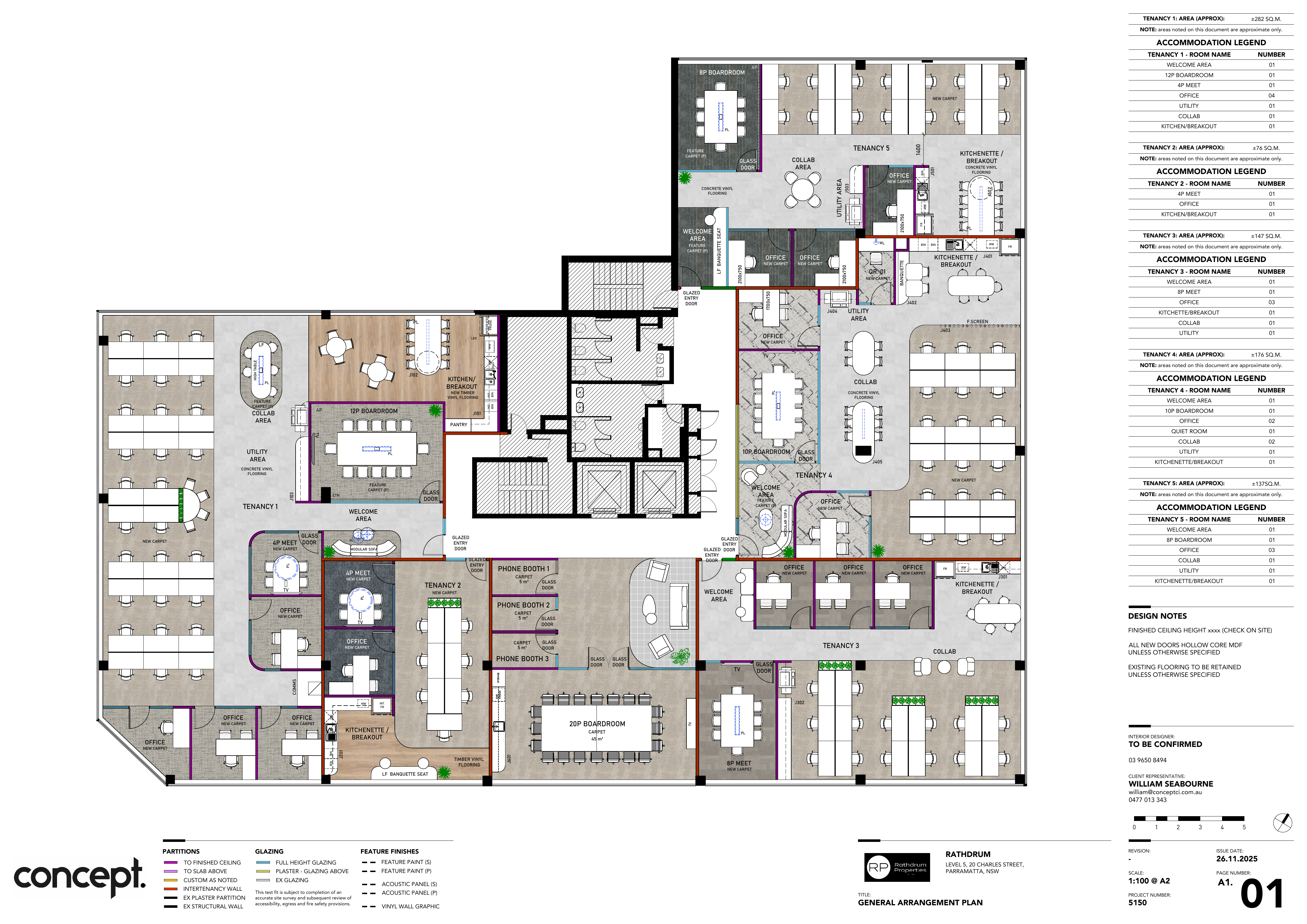 Level 5 Floor Plan — 20 Charles St, Parramatta
