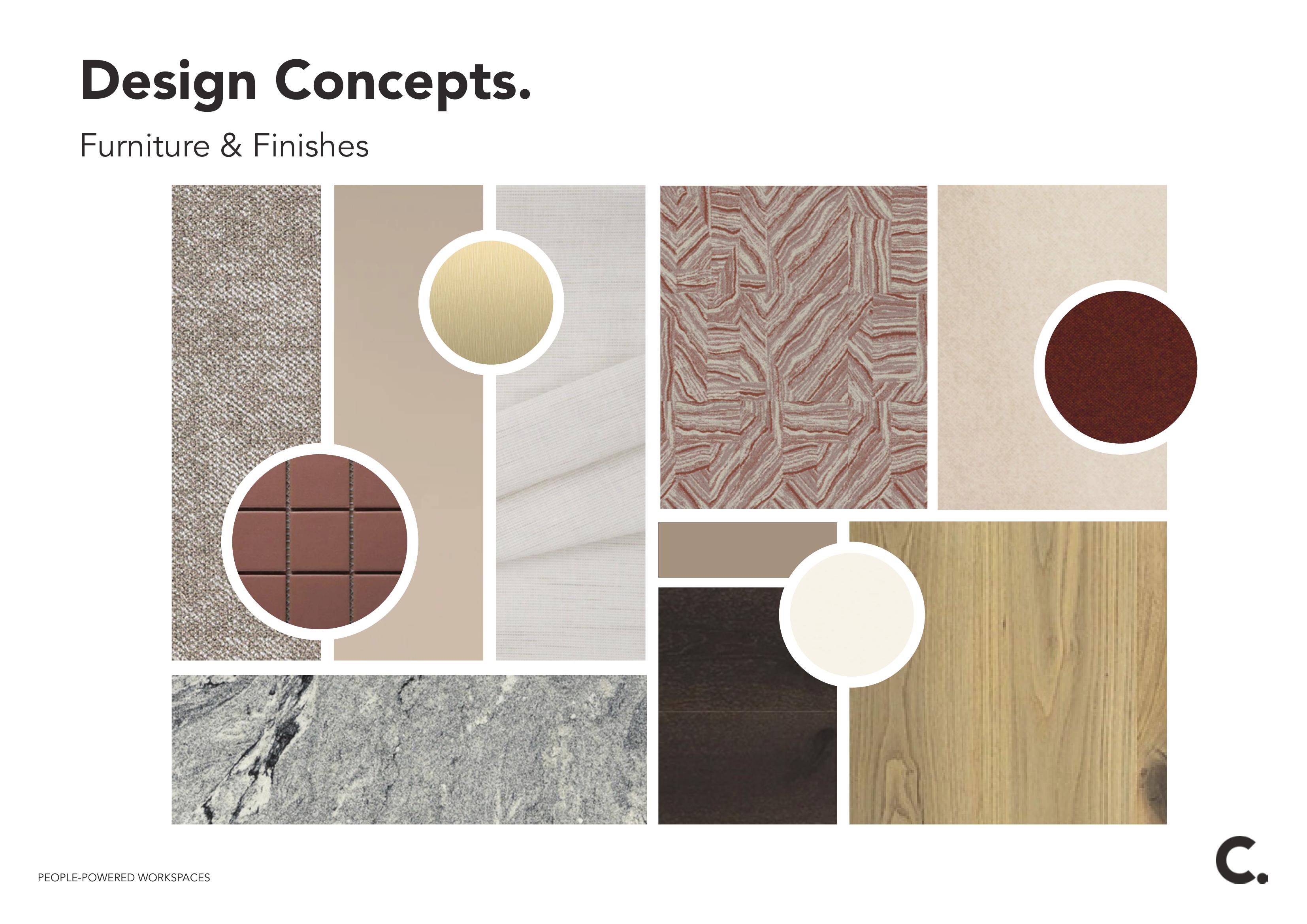 Direction 1 Option A — Furniture & Finishes