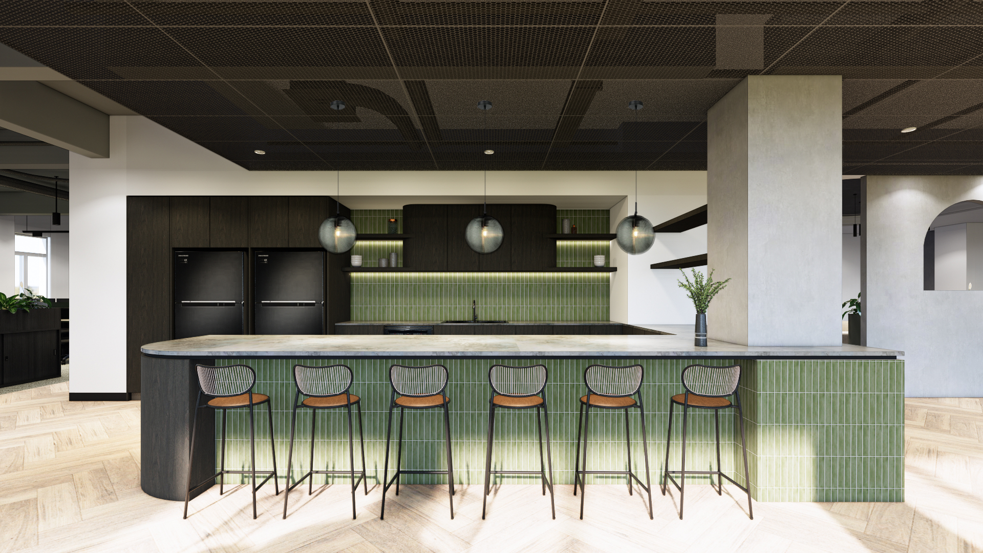 Eucalyptus Suite — Kitchen & Breakout